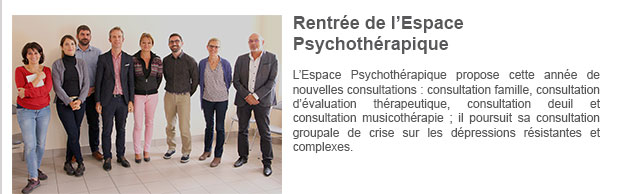 Rentrée de l’Espace Psychothérapique