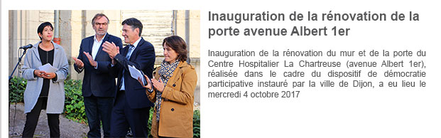 Inauguration de la rénovation de la porte avenue Albert 1er