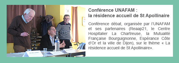 Conférence UNAFAM : la résidence accueil de St Apollinaire