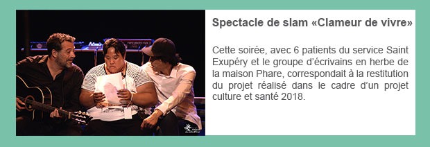 Spectacle de slam « Clameur de vivre »