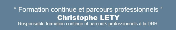 formation continue et parcours professionnels - Christophe LETY