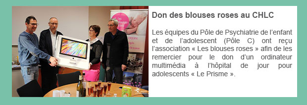 Don des blouses roses au CHLC