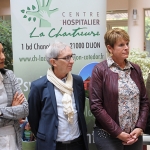 Zohra Bechairia - Chargée de mission, inspecteur Direction de l'autonomie, Département Organisation de l'Offre pour Personnes en situation de Handicap à l'ARS BFC, Dr Gérard Milleret - Président de la Commission Médicale d'Etablissement (CME), Farid Kohili - Directeur de la Direction des Services Economiques et Techniques (DSET), Sylvie Asdrubal - Cadre supérieur de santé, Christine Anglade - Représentante des usagers au CHLC Zohra Bechairia - Chargée de mission, inspecteur Direction de l'autonomie, Département Organisation de l'Offre pour Personnes en situation de Handicap à l'ARS BFC, Dr Gérard Milleret - Président de la Commission Médicale d'Etablissement (CME), Farid Kohili - Directeur de la Direction des Services Economiques et Techniques (DSET), Sylvie Asdrubal - Cadre supérieur de santé, Christine Anglade - Représentante des usagers au CHLC