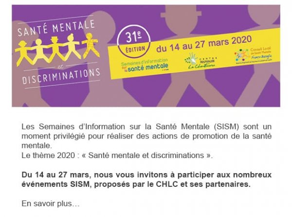 Semaines d'informations sur la santé mentale 2020