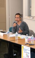 Charlotte GIRAULT, Juriste chargée de la relation avec les usagers, Dr Vincent LO BIANCO, Médecin coordonnateur du FAM Pussin et  Jean-Loup MARTIN, Cadre de Santé référent de la Maison des Usagers