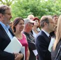 Jean-Yves Pian, Président du Conseil de Surveillance du CH La Chartreuse, Stéphanie Modde, adjointe au maire de Dijon chargée de l’écologie urbaine et du cadre de vie, Patrice Château, adjoint au maire de Dijon chargé de l’environnement