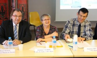 Henri Mazue – Président Maison des Parents, Gislaine Vachon – Cadre de santé CHU Dijon. Stéphane Bruant – CHU Dijon,