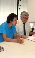 Dr Gérard Milleret président de la CME, Dr Roy Muriel psychiatre, Dr Jean-Pierre Capitain Psychiatre au Centre Hospitalier La Chartreuse de Dijon, Bruno Madelpuech directeur du CH La Chartreuse