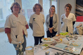 Anne Chazelle, cadre de santé, Sylvie Walch, diététicienne, représentante Nutrisens et Julie Chartier, diététicienne - Une Semaine de Sensibilisation à la Nutrition au Centre Hospitalier La Chartreuse