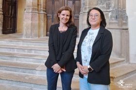 Emmanuelle JUAN, Directrice du CHLC et Anne FORGET - Journées Européennes du Patrimoine 2025 au CH La Chartreuse