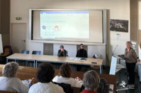 Céline DUCABLE, aumônier - Charlotte GIRAULT, responsable des Affaires Générales, Juridiques et des Relations avec les Usagers et Anne TAILLARD, référente laïcité / Journée nationale de la laïcité : un temps d’échanges proposé au CH La Chartreuse