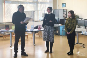 Dr Pierre BESSE, président CME du CHLC, Mathilde Marmier, directrice générale de l’ARS BFC et Emmanuelle Juan, directrice du CHLC
