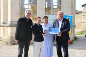 Dr Pierre BESSE, président de la CME, Emmanuelle JUAN, directrice du CHLC, Emmanuelle COINT, Présidente du Conseil de surveillance du CH La Chartreuse et Vice-Présidente du Conseil départemental de la Côte-d’Or et François SAUVADET, Président du Département de la Côte-d’Or