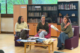 Mylène Colombier, accompagnante éducative, sociale Caroline Thévenin, aide-soignante et Blandine Comtois, cadre socio-éducatif