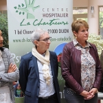 Inauguration de l'espace Snoezelen au CH La Chartreuse Zohra Bechairia - Chargée de mission, inspecteur Direction de l'autonomie, Département Organisation de l'Offre pour Personnes en situation de Handicap à l'ARS BFC, Dr Gérard Milleret - Président de la Commission Médicale d'Etablissement (CME), Farid Kohili - Directeur de la Direction des Services Economiques et Techniques (DSET), Sylvie Asdrubal - Cadre supérieur de santé, Christine Anglade - Représentante des usagers au CHLC