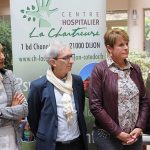 Inauguration de l'espace Snoezelen au CH La Chartreuse Zohra Bechairia - Chargée de mission, inspecteur Direction de l'autonomie, Département Organisation de l'Offre pour Personnes en situation de Handicap à l'ARS BFC, Dr Gérard Milleret - Président de la Commission Médicale d'Etablissement (CME), Farid Kohili - Directeur de la Direction des Services Economiques et Techniques (DSET), Sylvie Asdrubal - Cadre supérieur de santé, Christine Anglade - Représentante des usagers au CHLC