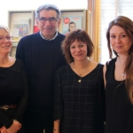 Inauguration Espace UNAFAM au Centre de Documentation du CHLC Dijon Sylvie Jacquemin, chargée de mission UNAFAM, Michel Lioret, président délégué UNAFAM 21, laure Alexandre-Duband, responsable du Centre de Documentation CHLC et Audrey Ferriez, assistante au Centre de Documentation