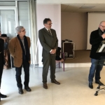 Ceremonie des Voeux 2019 CHLC DIJON Danielle Darfeuille, conseillère Départementale, Dr Gérard Milleret, président de la Commission Médicale d’établissement (CME) et Jean-Yves Pian, président du Conseil de Surveillance. Philippe Collange-Campagna, directeur par intérim du CHLC Dijon