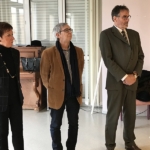 Ceremonie des Voeux 2019 CHLC DIJON Danielle Darfeuille, conseillère Départementale, Dr Gérard Milleret, président de la Commission Médicale d’établissement (CME) et Jean-Yves Pian, président du Conseil de Surveillance.