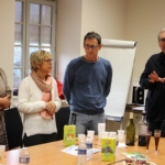 Ghislaine Vautrot-Guerrin (cadre de santé), Jeanne Di Loreto-Mouna (Cadre Supérieur de Santé), Jean-Marc Albert (cadre de santé) et le Dr Pierre BESSE (Chef du pôle C)