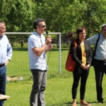 Jean-Yves Pian (Président du Conseil de Surveillance du CH La Chartreuse), François Martin (nouveau Directeur du CH La Chartreuse), le Dr Muriel Roy (chef du Pôle A) et Michel Lioret (UNAFAM)