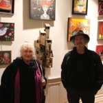 Vernissage de l’exposition de Dominique Eustase et Jacky Beaslay à l'Hostellerie, espace d'exposition du Centre Hospitalier La Chartreuse Dominique Eustase et Jacky Beaslay, les deux artistes.