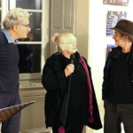Vernissage de l’exposition de Dominique Eustase et Jacky Beaslay à l'Hostellerie, espace d'exposition du Centre Hospitalier La Chartreuse Alain Vasseur, président d’Itinéraires Singuliers, Dominique Eustase et Jacky Beaslay, les deux artistes.