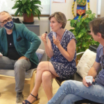 Jérôme Thomas,Catherine Mongin et Didier Gasnier Caf&doc Le projet cirque Lili au CHLC