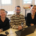 1ère journée des innovations au CHLC Alexandra THOMASSIN (IPA), Philippe TAUPIN (IPA) et Marie-Laure CHOQUET (IPA).