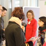 1ère journée des innovations au CHLC Paula NUNES (pair aidante), Florence DIDIERJEAN (pair aidante) et Laëtitia BORGES, professionnel de la Fédération des Acteurs de la Solidarité
