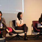 Hana LEVY-SOUSSAN, chargée de la canopée de la Maison Perchée Paris, Julie LIEGEON, PTSM21 CHLC Dijon, Dr Camille COUDERT, psychiatre, CH La Chartreuse Dijon -1er Congrès de réhabilitation psychosociale à Dijon