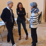 Hélène BURET, ancienne aumonière, Emmanuelle JUAN, directrice du CHLC et Céline DUCABLE, aumonière - Journées Européennes du Patrimoine 2025 au CH La Chartreuse