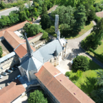 La chapelle de La Chartreuse de Champmol vue du ciel La chapelle de La Chartreuse de Champmol vue du ciel