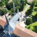 La chapelle de La Chartreuse de Champmol vue du ciel La chapelle de La Chartreuse de Champmol vue du ciel