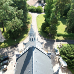 La chapelle de La Chartreuse de Champmol vue du ciel La chapelle de La Chartreuse de Champmol vue du ciel