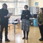 Dr Pierre BESSE, président CME du CHLC, Mathilde Marmier, directrice générale de l’ARS BFC et Emmanuelle Juan, directrice du CHLC Dr Pierre BESSE, président CME du CHLC, Mathilde Marmier, directrice générale de l’ARS BFC et Emmanuelle Juan, directrice du CHLC